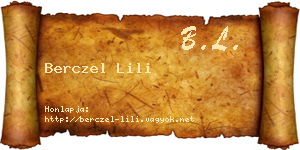 Berczel Lili névjegykártya